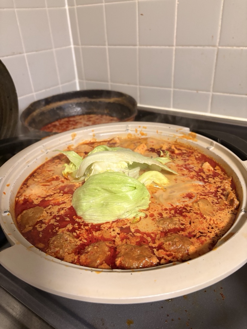 自宅で作った麻辣担鍋